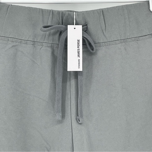 STANDARD JAMES PERSE NWT DRAWSTRING WAIST PULL ON KNIT SHORTS IN FOIL GREY - Picture 7 of 10